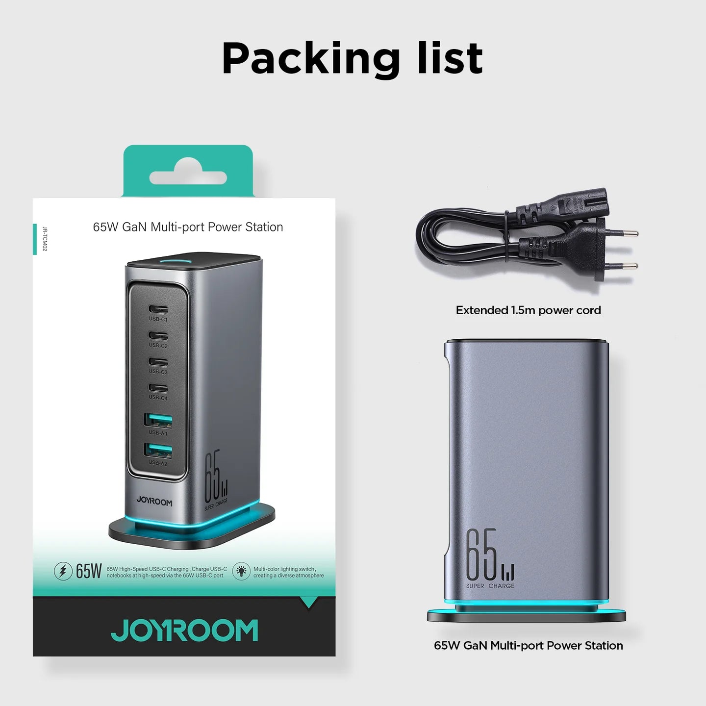 Estación De Carga Multi Puertos 65w Joyroom